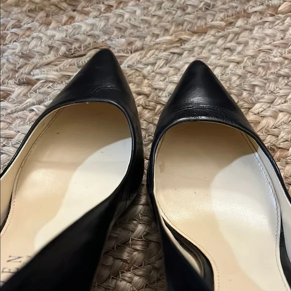 Ralph Lauren Double RL Black Heels Elegant Pointed-Toe Pumps - Picture 6 of 12